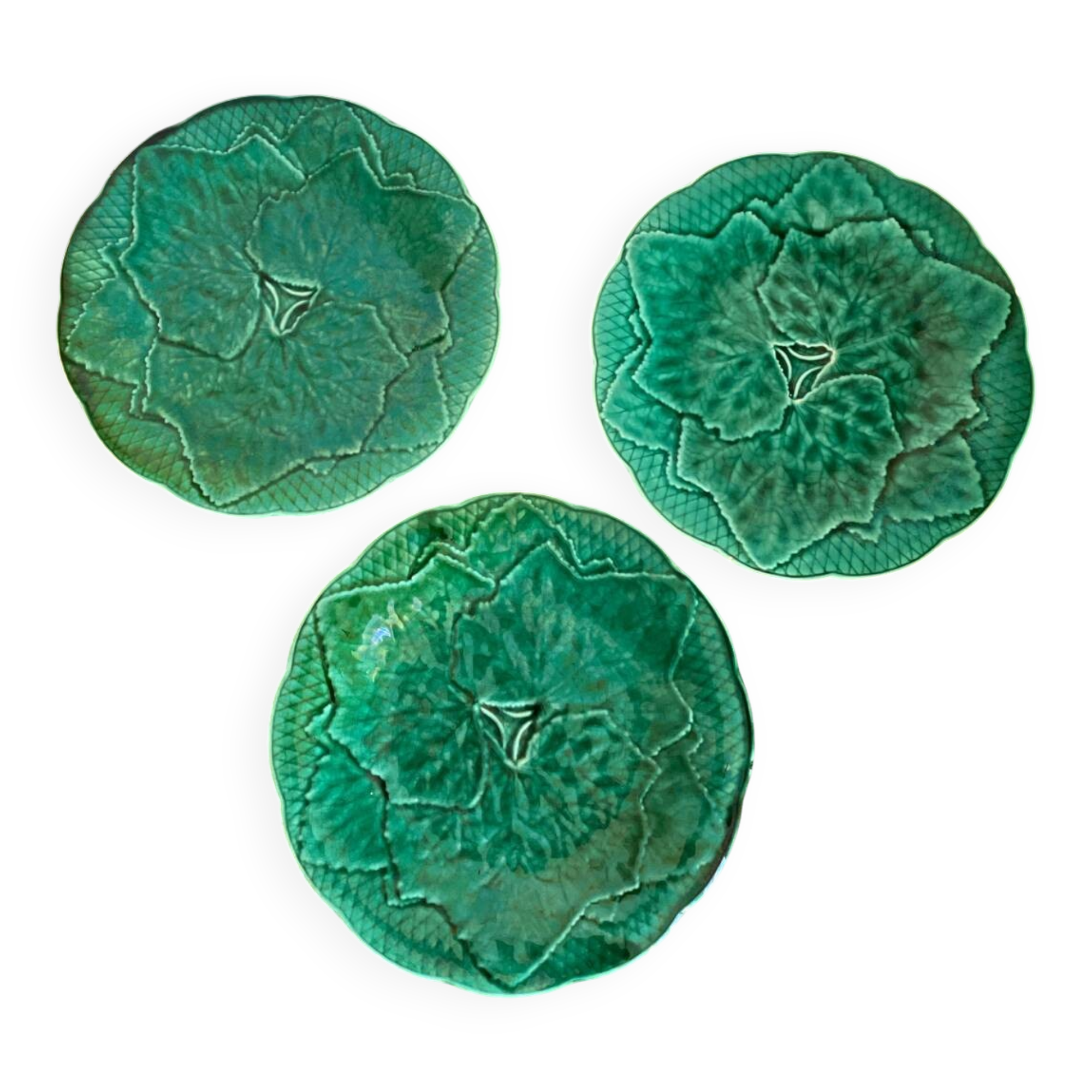 3 slushie dessert plates