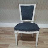 Fully restored grey Louis XVI style chairs