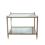 Table d’appoint en bronze et laiton