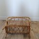 Vintage rattan wicker magazine rack