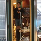 Miroir de pied Space-Age blanc