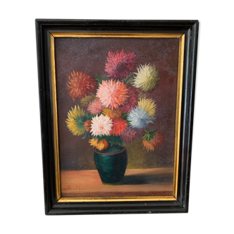 Peinture de fleurs ancienne