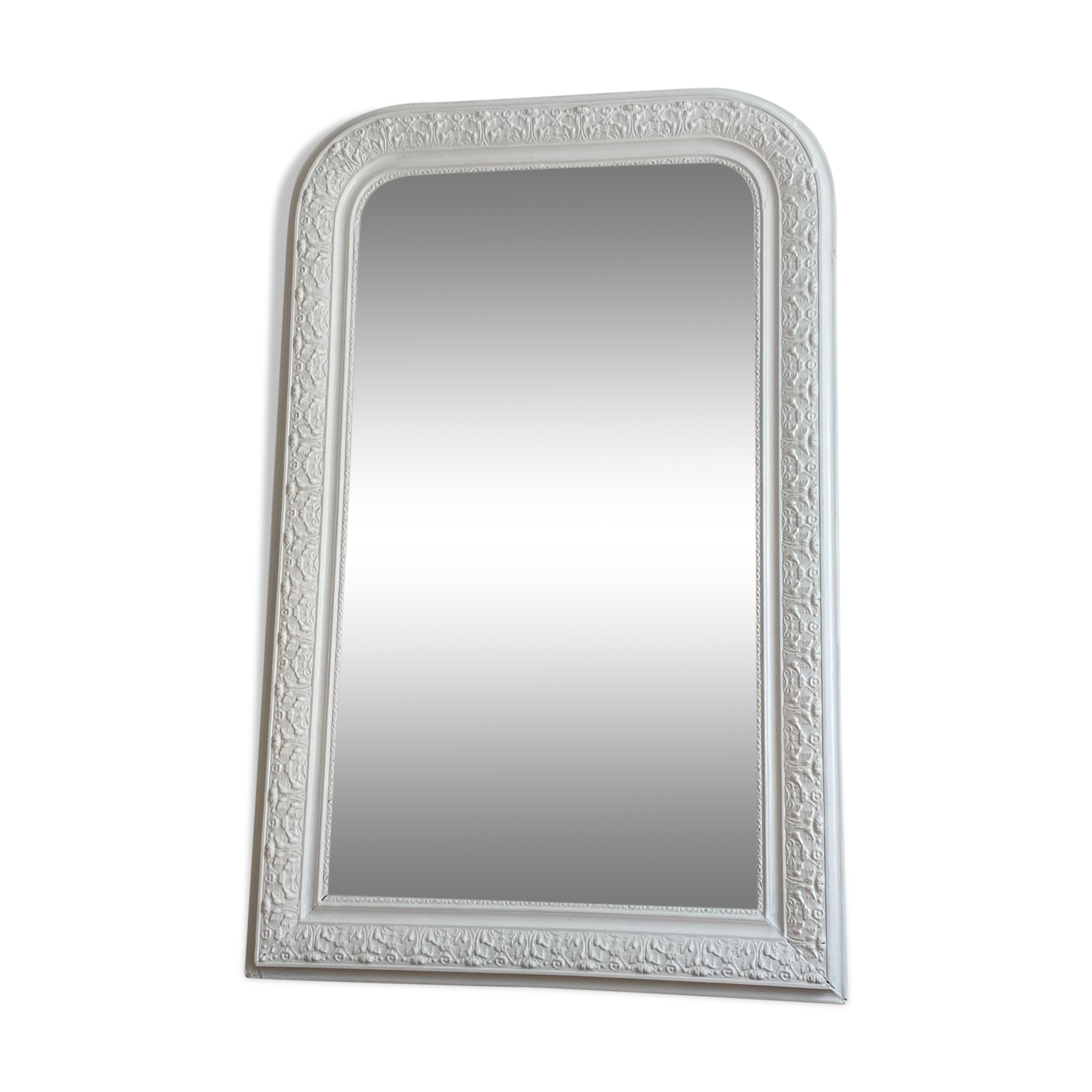Miroir Louis Philippe at the end of the 19th century. 110x75. White.