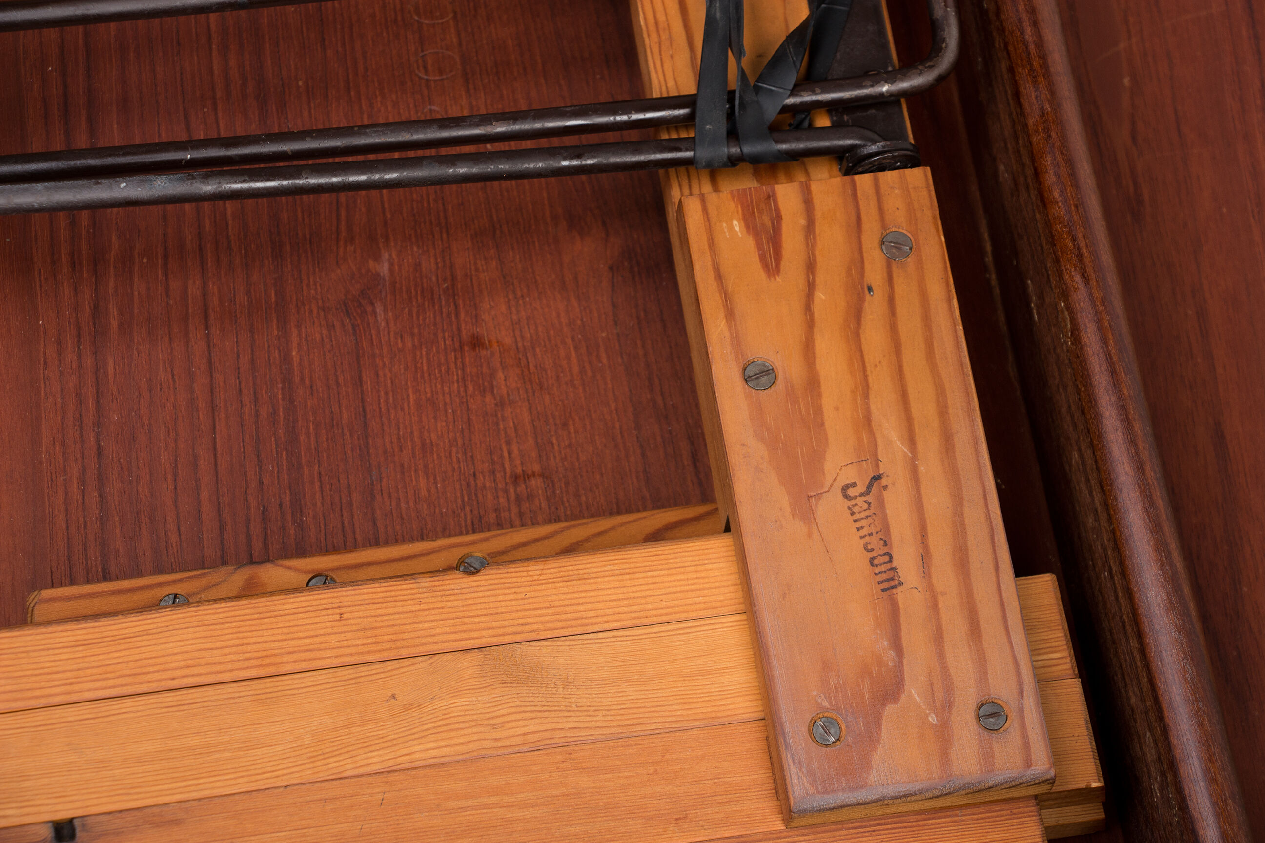 Expandable square teak dining table by Henry Walter Klein 1960