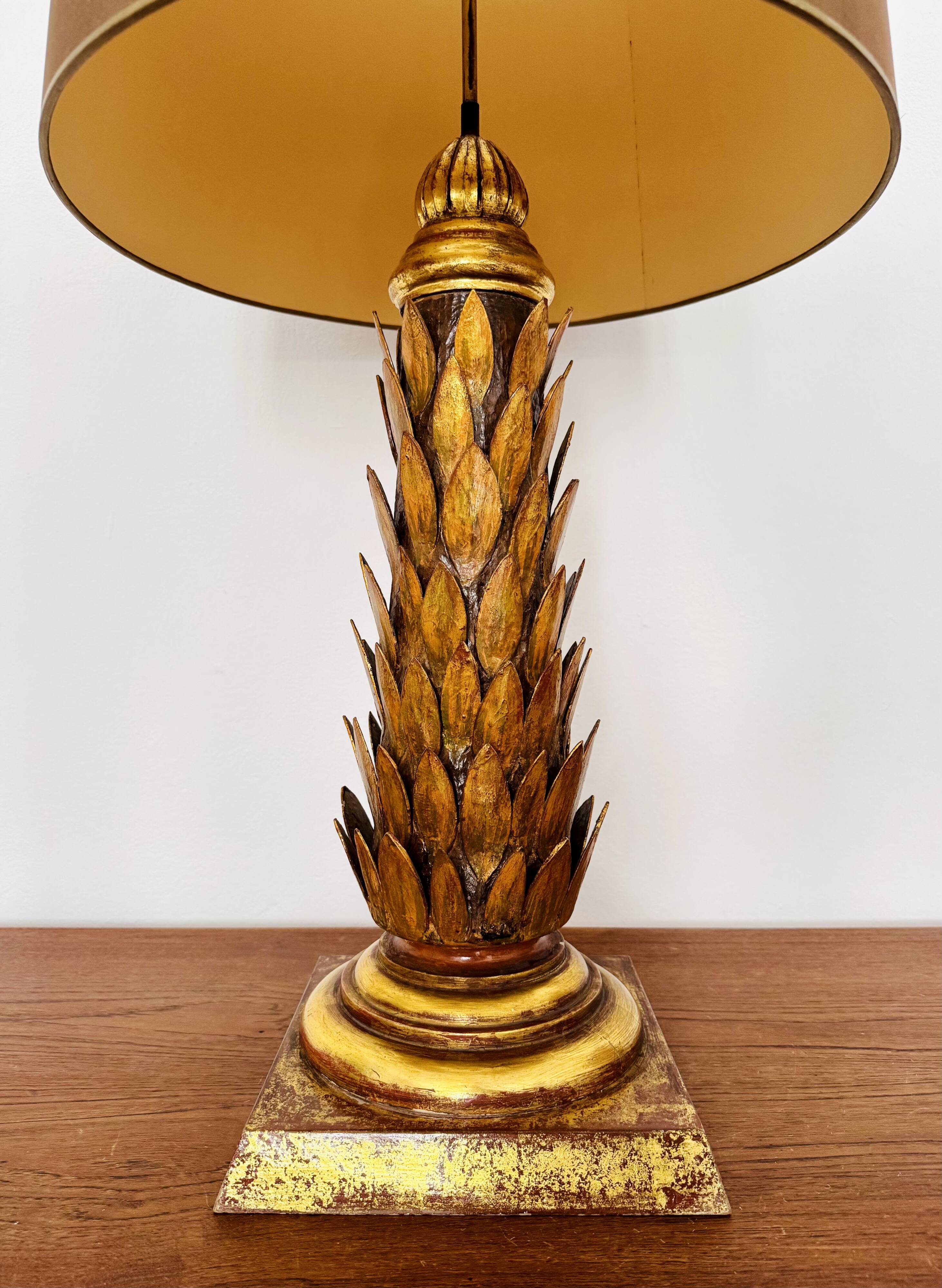 XXL Gilded Italian Hollywood Regency Table Lamp