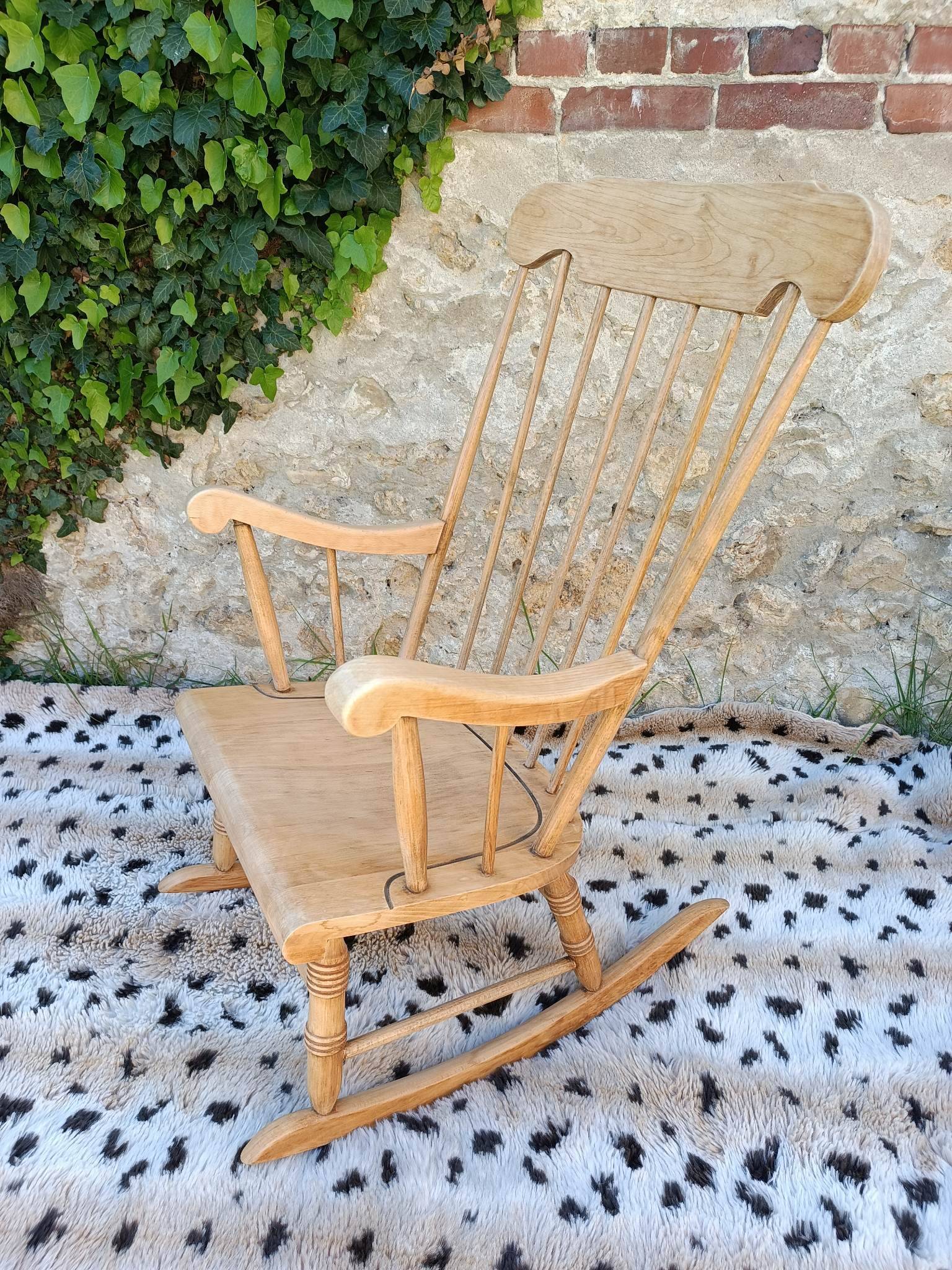 Wooden rocking chair