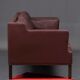 Three-seater leather sofa and one-seater armchair, scandinavian style