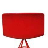 Paire tabourets de bar rouge / Vintage Design Lottus Enea