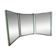 Miroir de barbier à décor peint