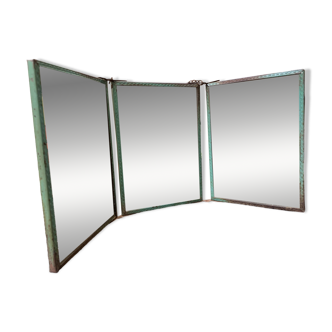 Barber mirror with painted decoration