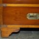 Vintage military campaign chest of drawers in burr yew wood.