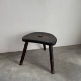 Brutalist oak shepherd tripod stool
