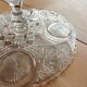 Cut glass cake stand