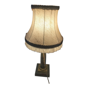 Lampe colonne empire en onyx vert