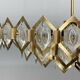 Faceted glass chandelier brass Jaroslav Bejvl Kamenický Šenov 1960s Czechoslovakia