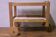 Brutalist Scandinavian bar cart / serving trolley in solid oak, 1950s