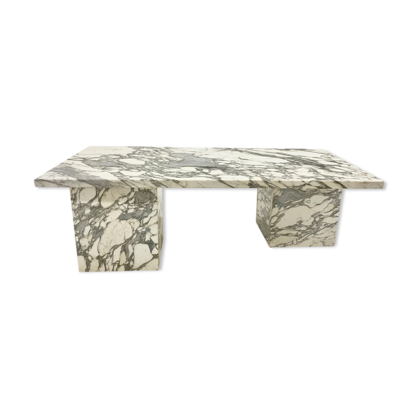 Marble coffee table Arabescato 70s