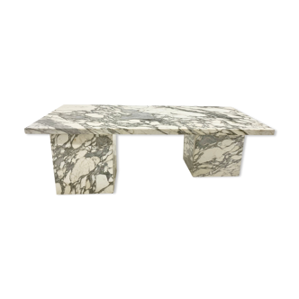 Marble coffee table Arabescato 70s