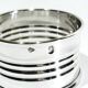 Round Silver Napkin Ring with Striped Decoration