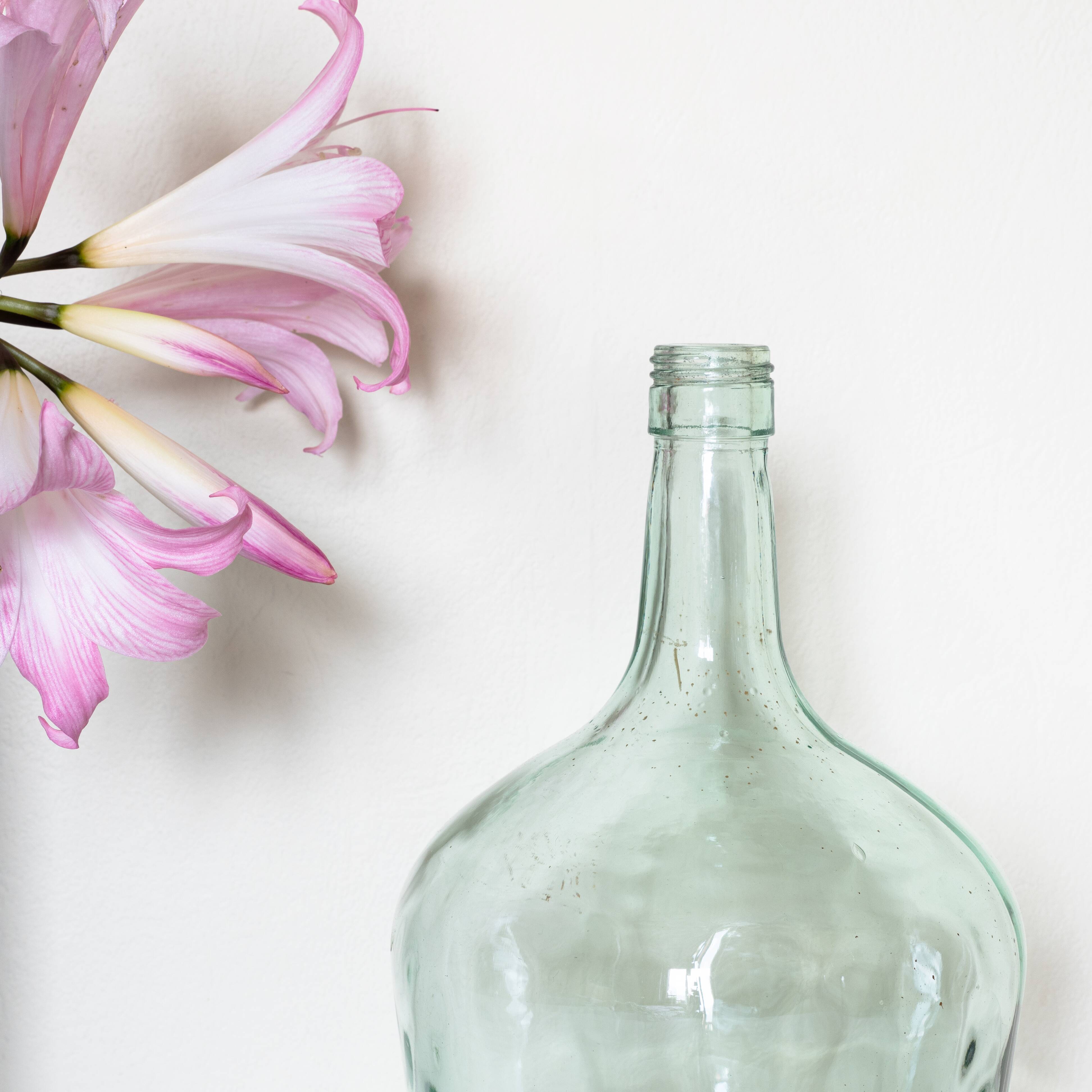 Bonbonne 2 litres transparente reflets bleus