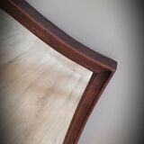 Trapezoid wood mirror 58x73