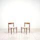2 chaises de salle à manger en teck par HW Klein pour Bramin Mobler