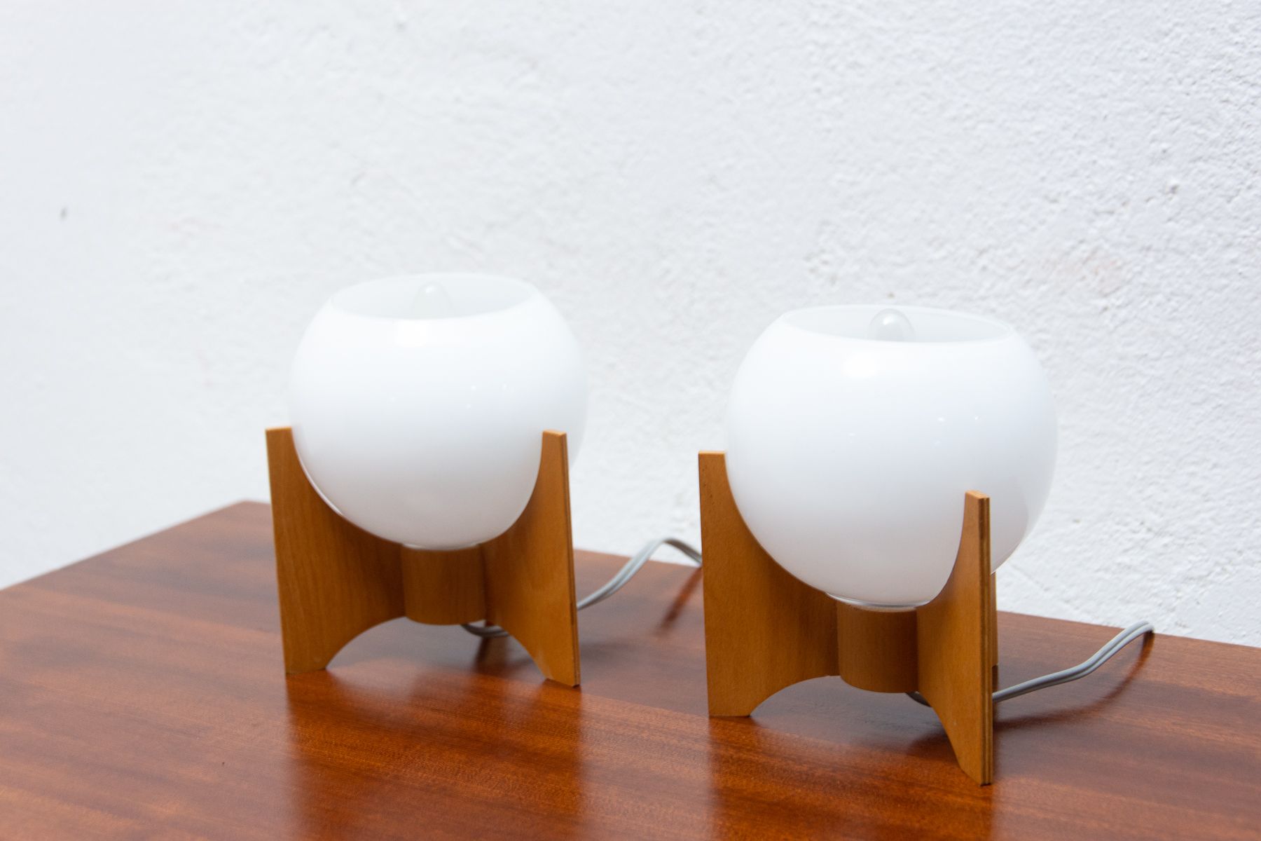 Table lamps Drevo Humpolec, Czechoslovakia, 1970