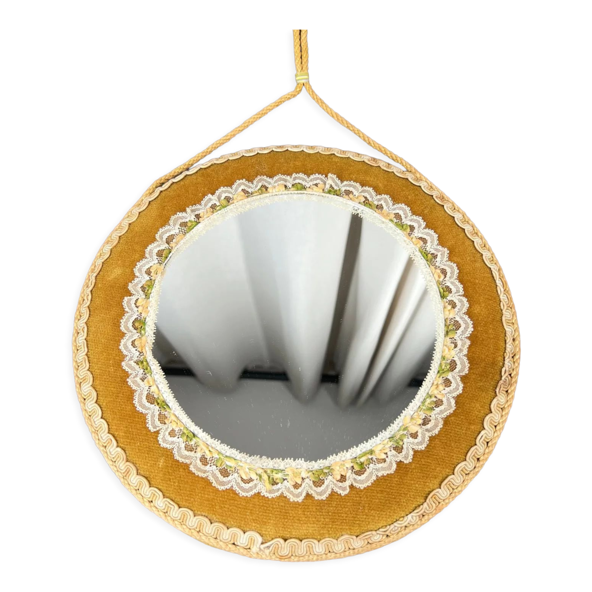 Miroir vintage jaune