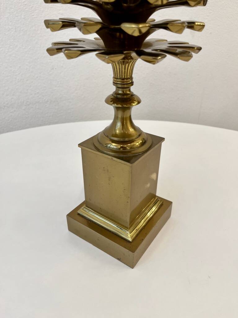 Lampe de table Bronze et Laiton Maison Charles modèle pommes de pin