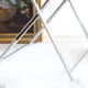 Folding chair in chrome metal and orange fabric 1970