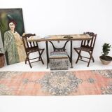 3X10 Pale Red Oriental Turkish Vintage Runner Rug, 91x315Cm