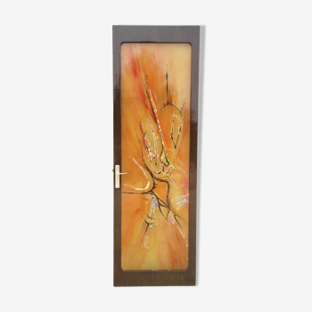 Robert Poulet (1929-2021) Design door in resin and glass from the 80s