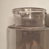 Large light glass vase, bubbled