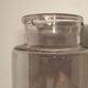 Large light glass vase, bubbled