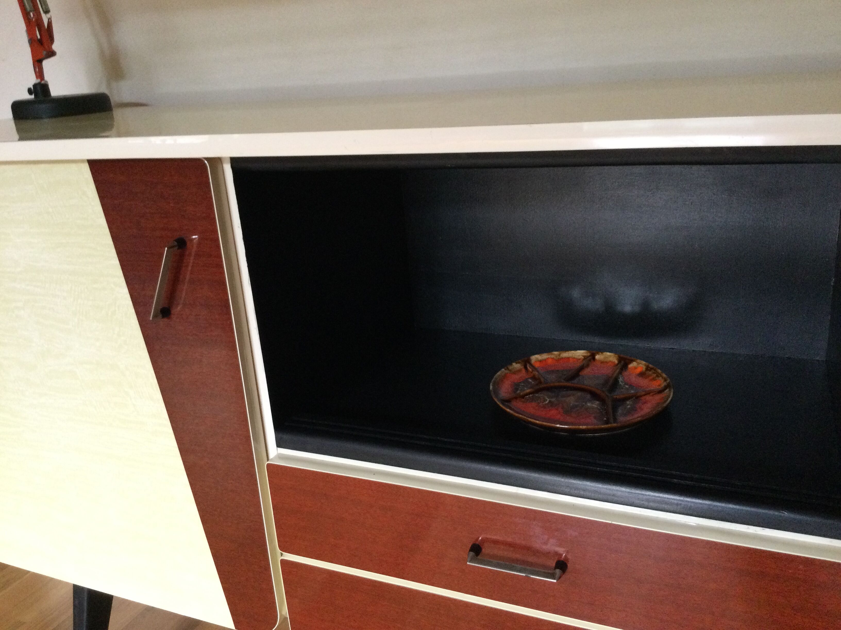 Enfilade vintage bois et formica
