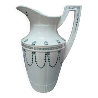 Opaque porcelain water jug from Gien: Terre de Fer Marie-Louise
