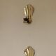 Pair Of Vintage Brass Sconces With Blue Flower Shape Bobeche (Drip Tray)