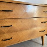 Oak chest of drawers from the scandinavian 60s