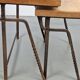 Brutalist Cast Iron and Oak Nesting Tables, 1970s, Set of 2