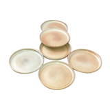 Set of six plates in sandstone
