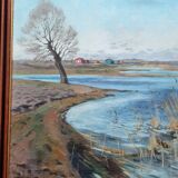 Tableau impressionniste scandinave, signé de 1922