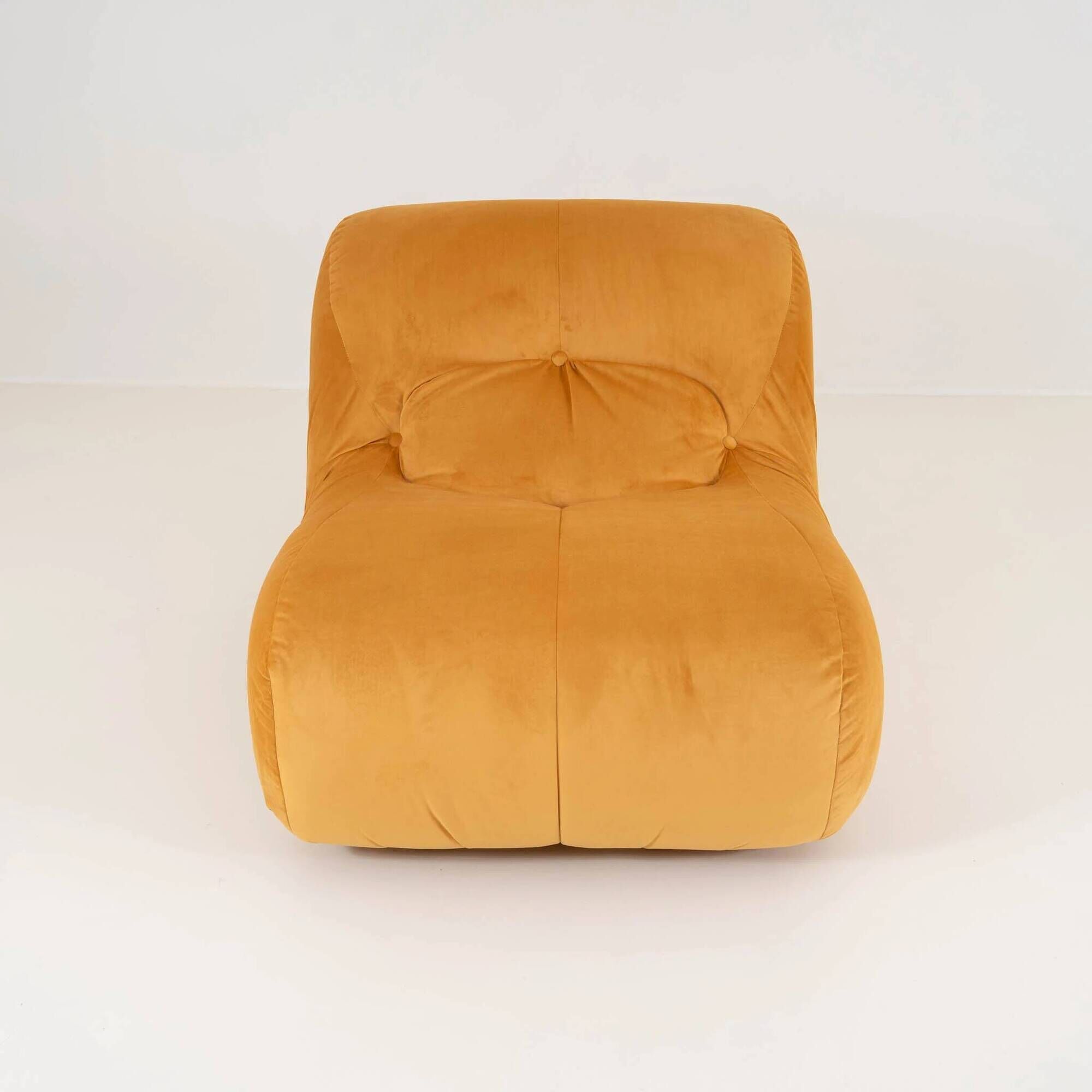 LOUNGE CHAIR NEWLY REUPHOLSTERED IN VELVETY FABRIC
