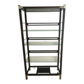 Pierre Vandel illuminated shelf in metal and glass