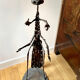 Sculpture praying mantis metal sculptor Michel Pinel