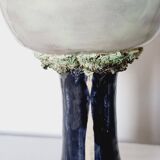 Impressionnante tasse ou calice fait à la main et peint à la main, pièce unique et de collection