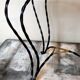 Vintage wrought iron tripod coffee table