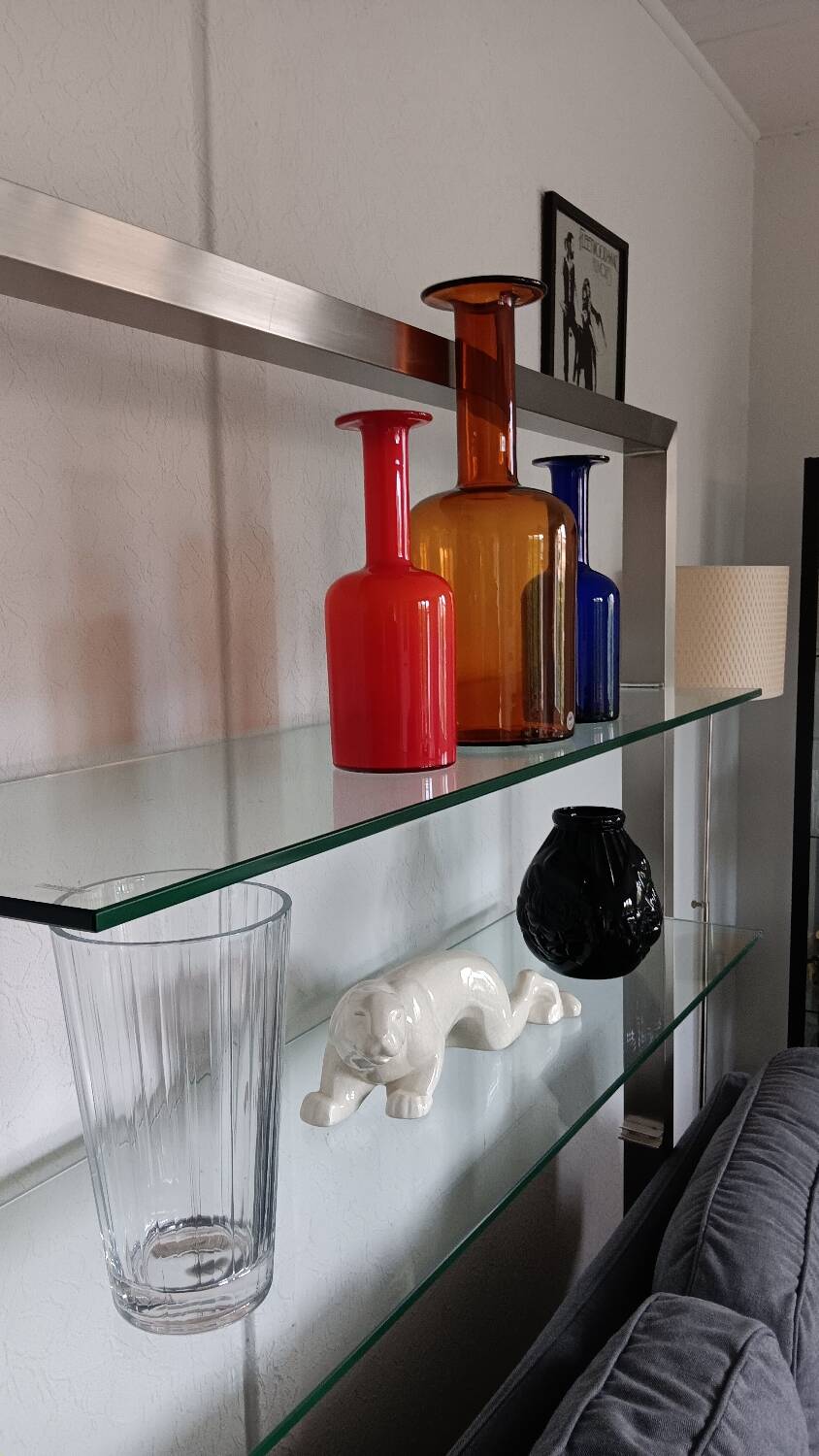 Gul vase by otto brauer - holmegaard kastrup - denmark