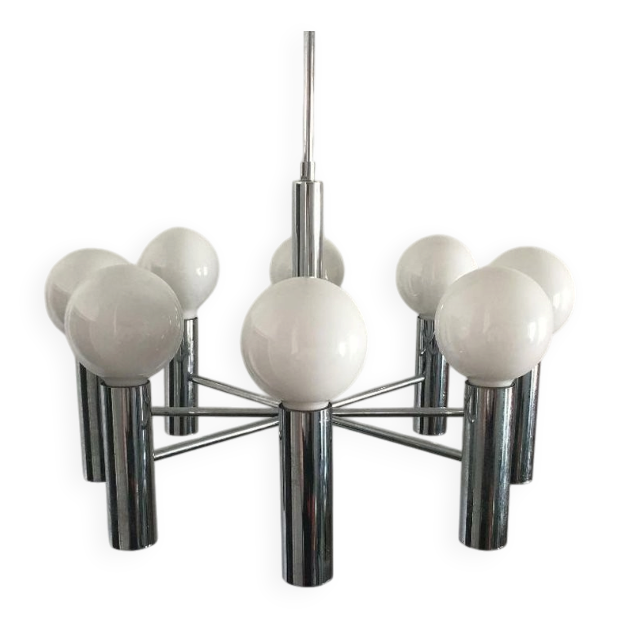 Mid-century German spatial chandelier by Hustadt Leuchten, 1960s.