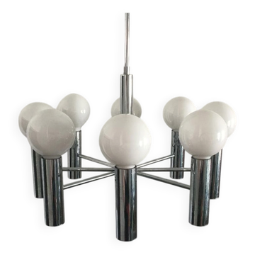 Mid-century German spatial chandelier by Hustadt Leuchten, 1960s.