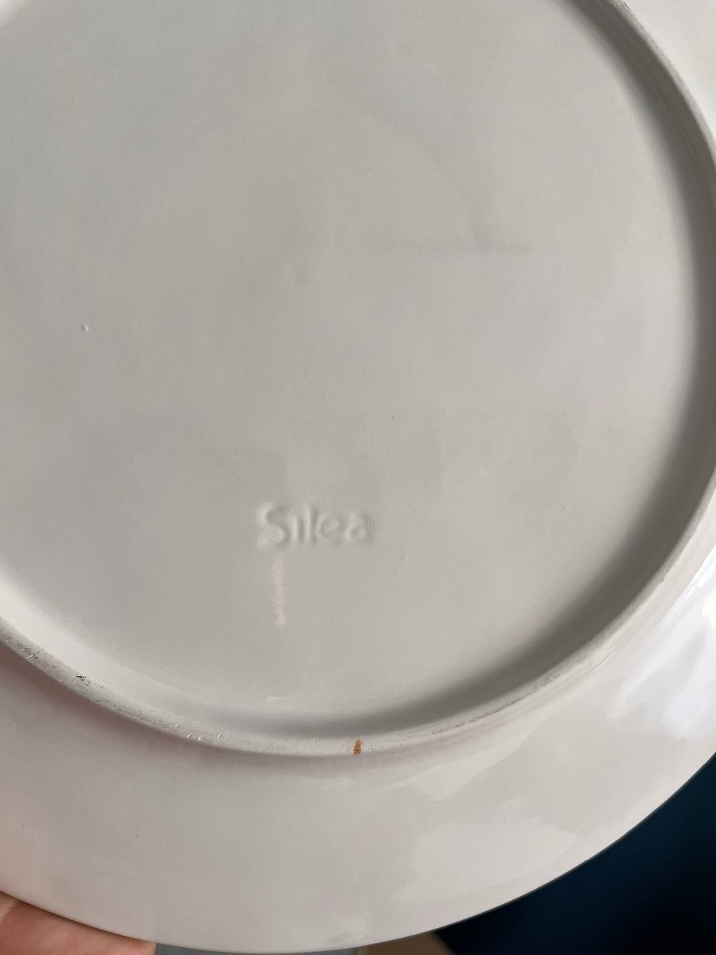 Fruit drainer in earthenware and its Silea plate